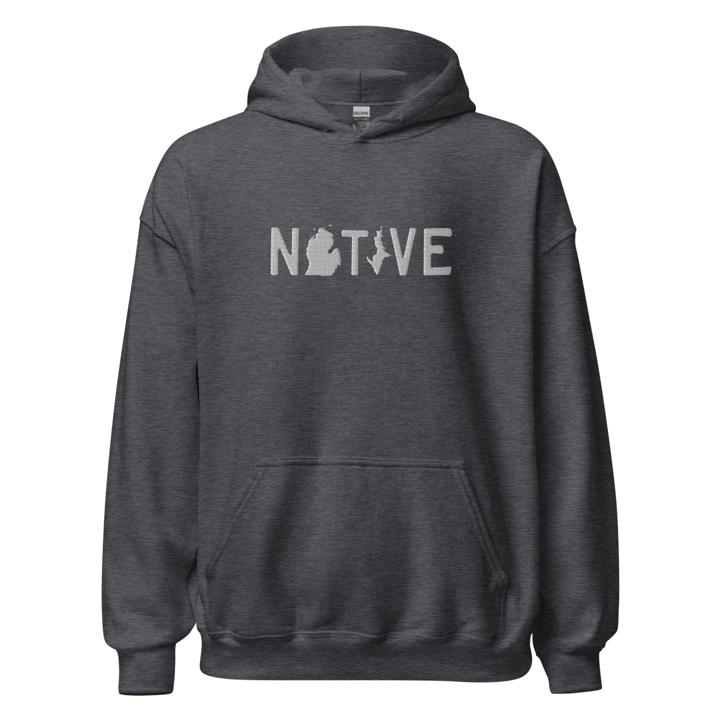 Michigan 'Native' Hoodie (Licence Plate Font) | Unisex Standard - Emb.