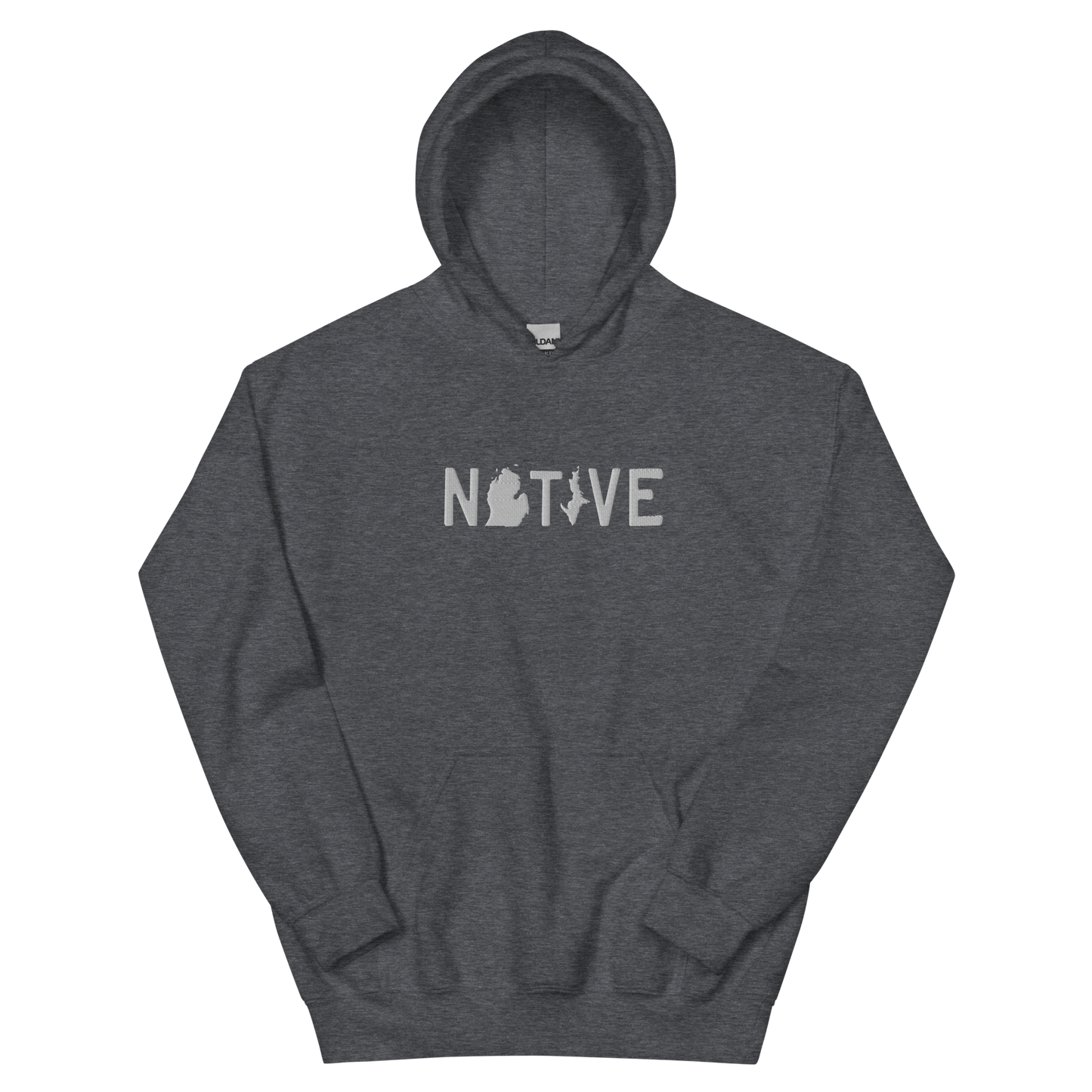 Michigan 'Native' Hoodie (Licence Plate Font) | Unisex Standard - Emb.