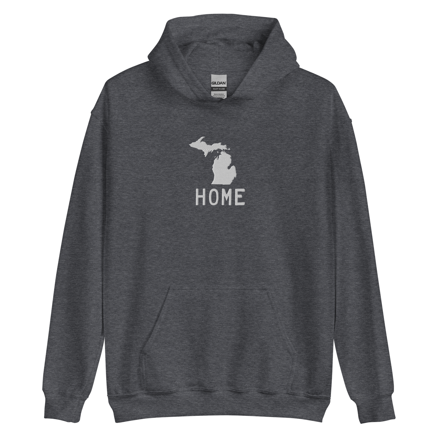 Michigan 'Home' Hoodie (Licence Plate Font) | Unisex Standard - Emb.