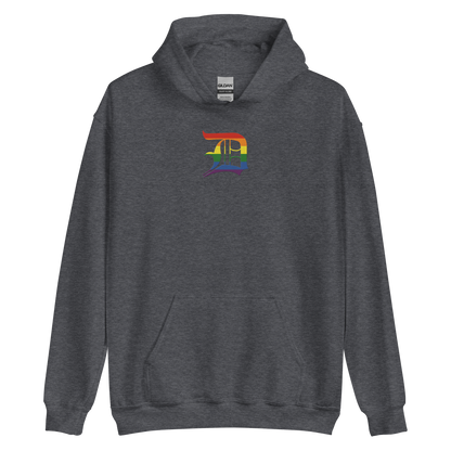 Detroit 'Old English D' Hoodie (Rainbow Pride Edition) | Unisex Standard - Emb.