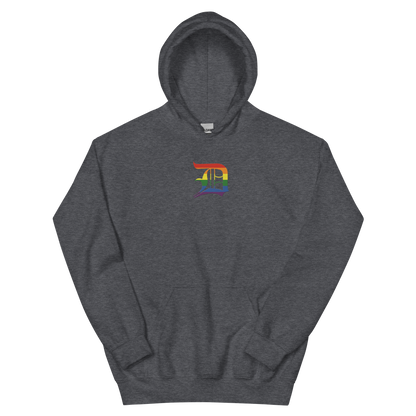 Detroit 'Old English D' Hoodie (Rainbow Pride Edition) | Unisex Standard - Emb.