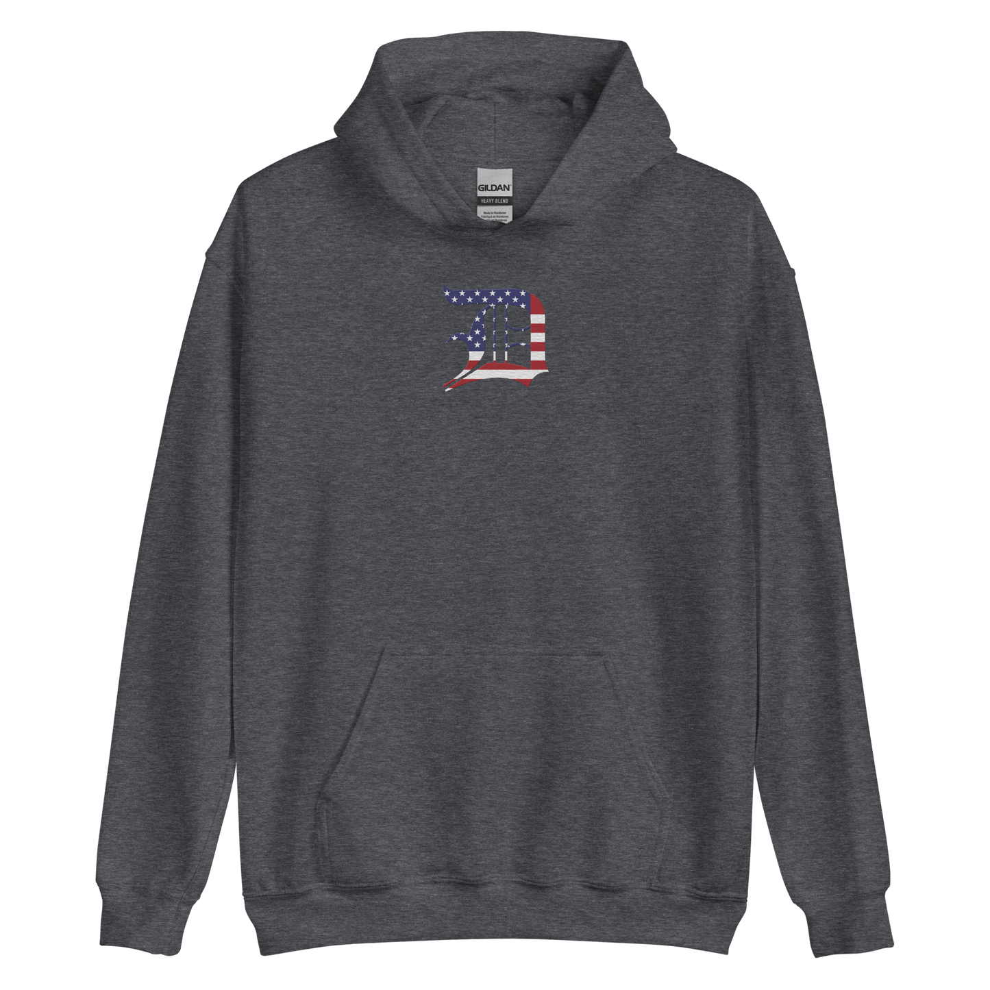 Detroit 'Old English D' Hoodie (Patriotic Edition) | Unisex Standard - Emb.