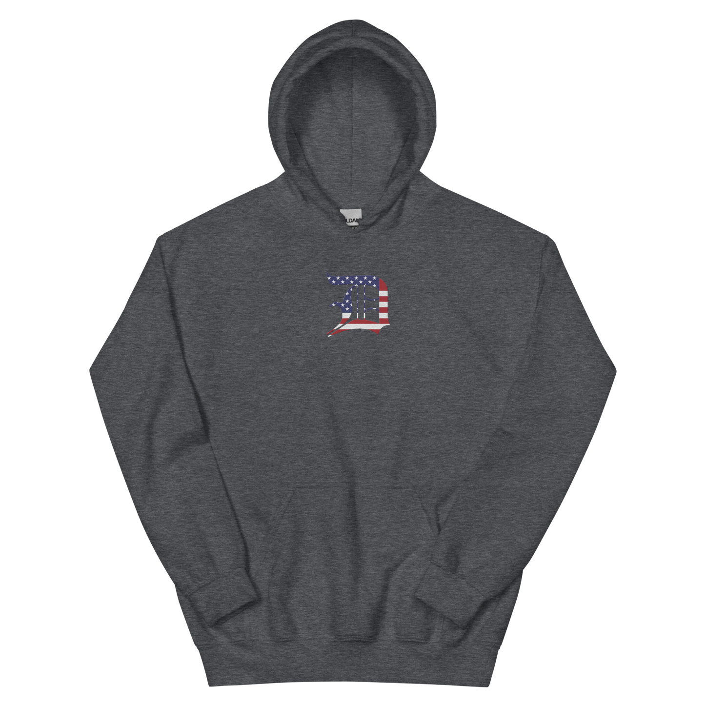 Detroit 'Old English D' Hoodie (Patriotic Edition) | Unisex Standard - Emb.