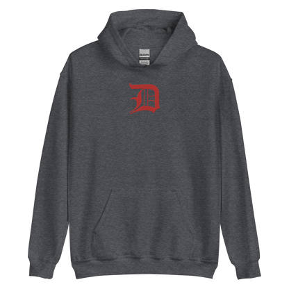 Detroit 'Old English D' Hoodie (Aliform Red) | Unisex Standard - Emb.