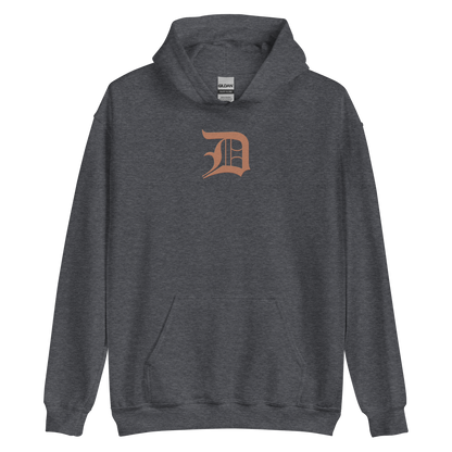 Detroit 'Old English D' Hoodie (Copper Color) | Unisex Standard - Emb.