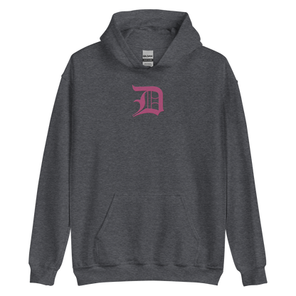 Detroit 'Old English D' Hoodie (Apple Blossom Pink) | Unisex Standard - Emb.