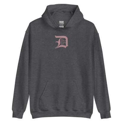 Detroit 'Old English D' Hoodie (Cherry Blossom Pink) | Unisex Standard - Emb.