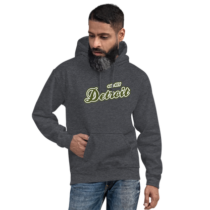 'Detroit EST. 1701' Hoodie (Army Green Script Font) | Unisex Standard