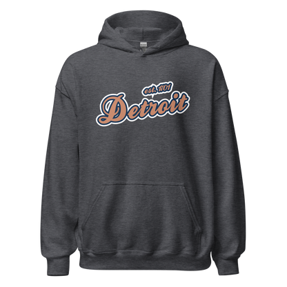 'Detroit EST. 1701' Hoodie (Copper Script Font) | Unisex Standard