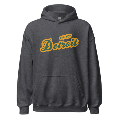 'Detroit EST. 1701' Hoodie (Ginger Ale Green Script Font) | Unisex Standard