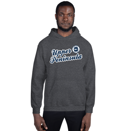 'Upper Peninsula EST. 1837' Hoodie (Navy Script Font) | Unisex Standard