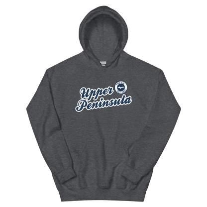 'Upper Peninsula EST. 1837' Hoodie (Navy Script Font) | Unisex Standard