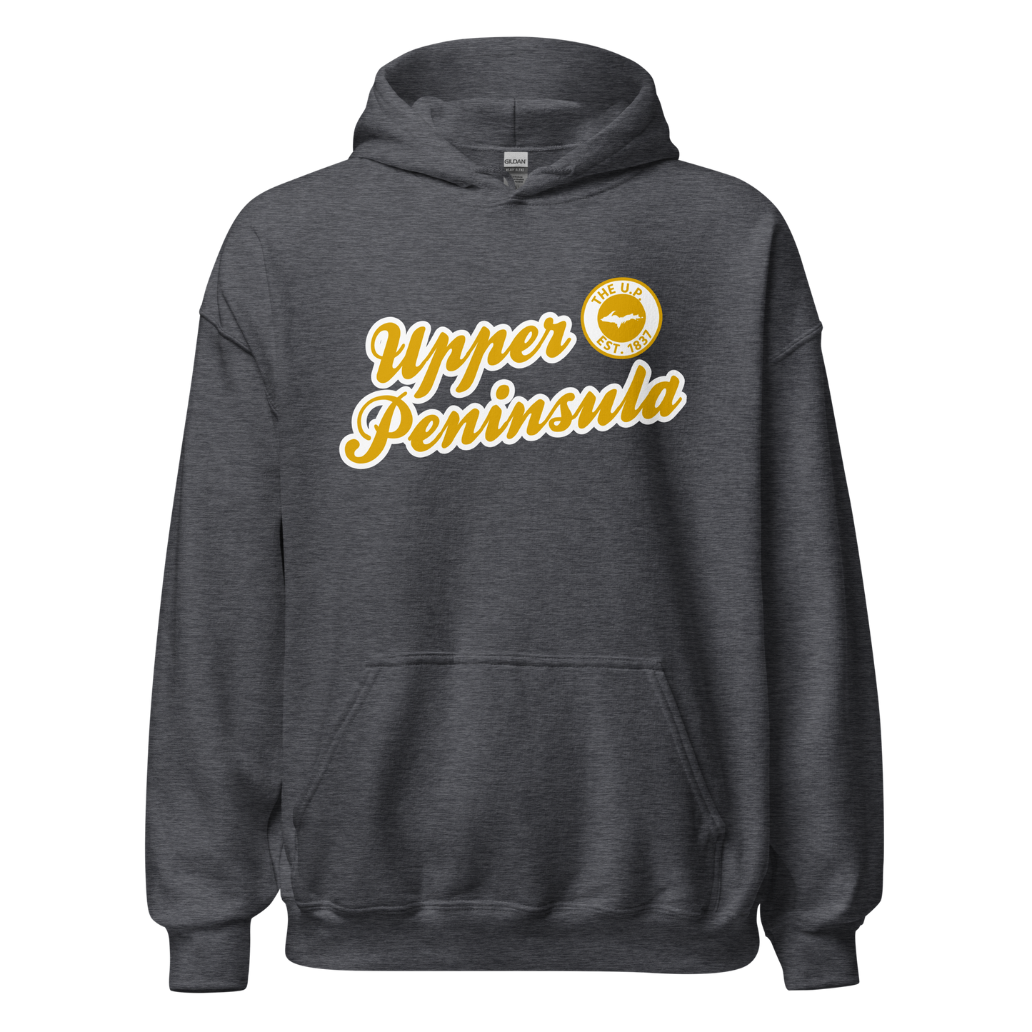 'Upper Peninsula EST. 1837' Hoodie (Gold Script Font) | Unisex Standard