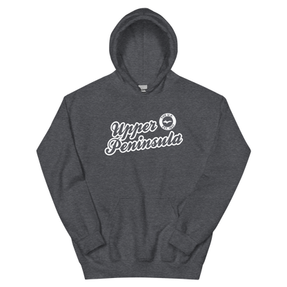 'Upper Peninsula EST. 1837' Hoodie (Iron Ore Grey Script Font) | Unisex Standard