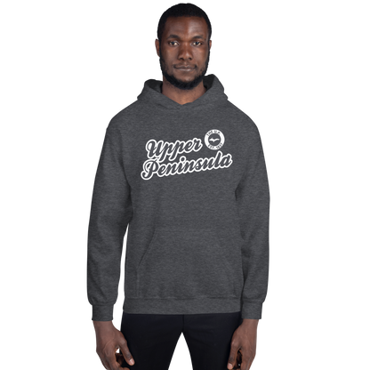 'Upper Peninsula EST. 1837' Hoodie (Iron Ore Grey Script Font) | Unisex Standard