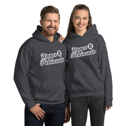 'Upper Peninsula EST. 1837' Hoodie (Iron Ore Grey Script Font) | Unisex Standard