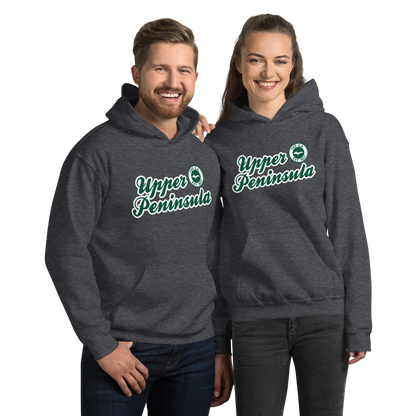 'Upper Peninsula EST. 1837' Hoodie (Superior Green Script Font) | Unisex Standard