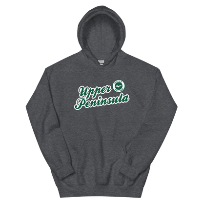 'Upper Peninsula EST. 1837' Hoodie (Superior Green Script Font) | Unisex Standard