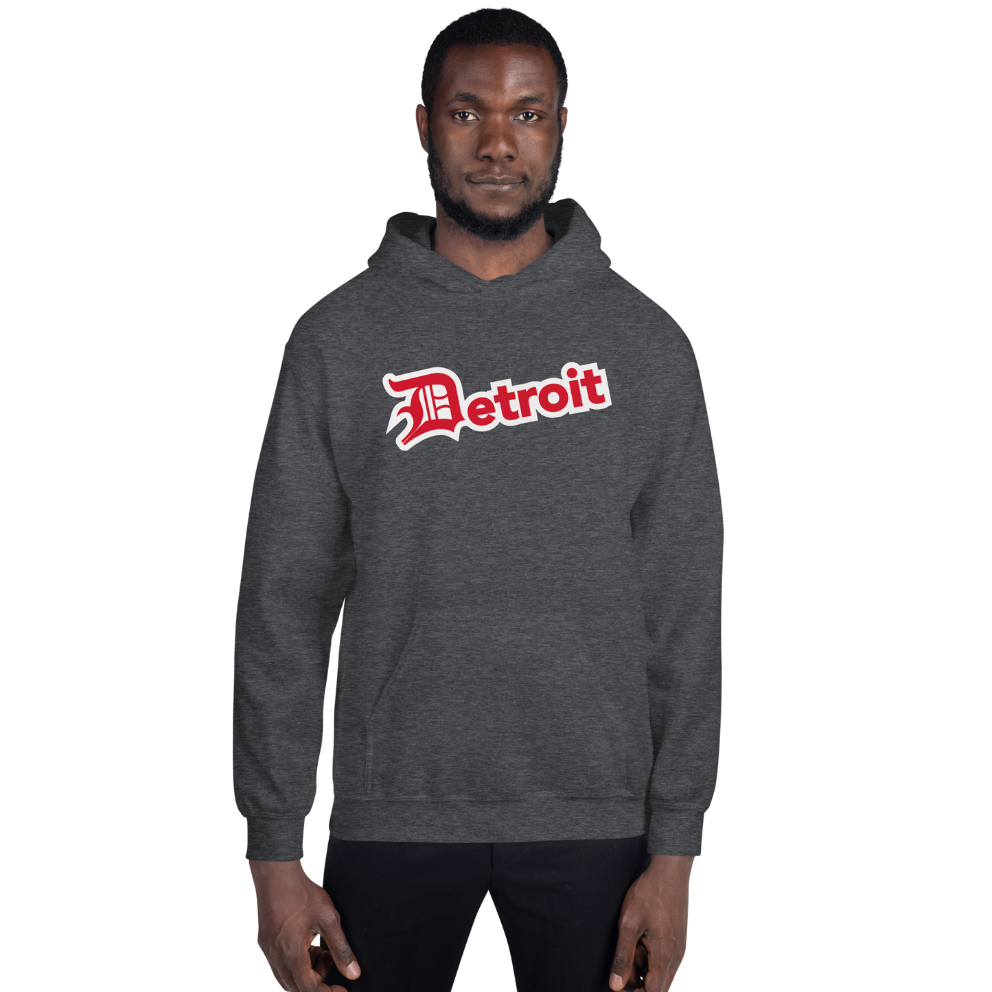 'Detroit' Hoodie (Aliform Red w/ Old English 'D') | Unisex Standard