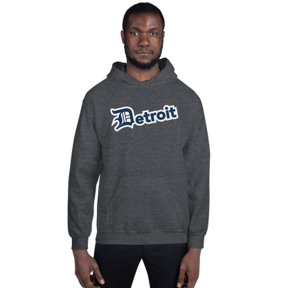 'Detroit' Hoodie (Navy w/ Old English 'D') | Unisex Standard