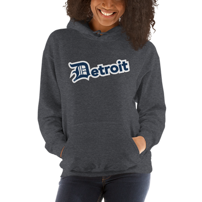 'Detroit' Hoodie (Navy w/ Old English 'D') | Unisex Standard