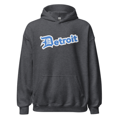 'Detroit' Hoodie (Azure w/ Old English 'D') | Unisex Standard