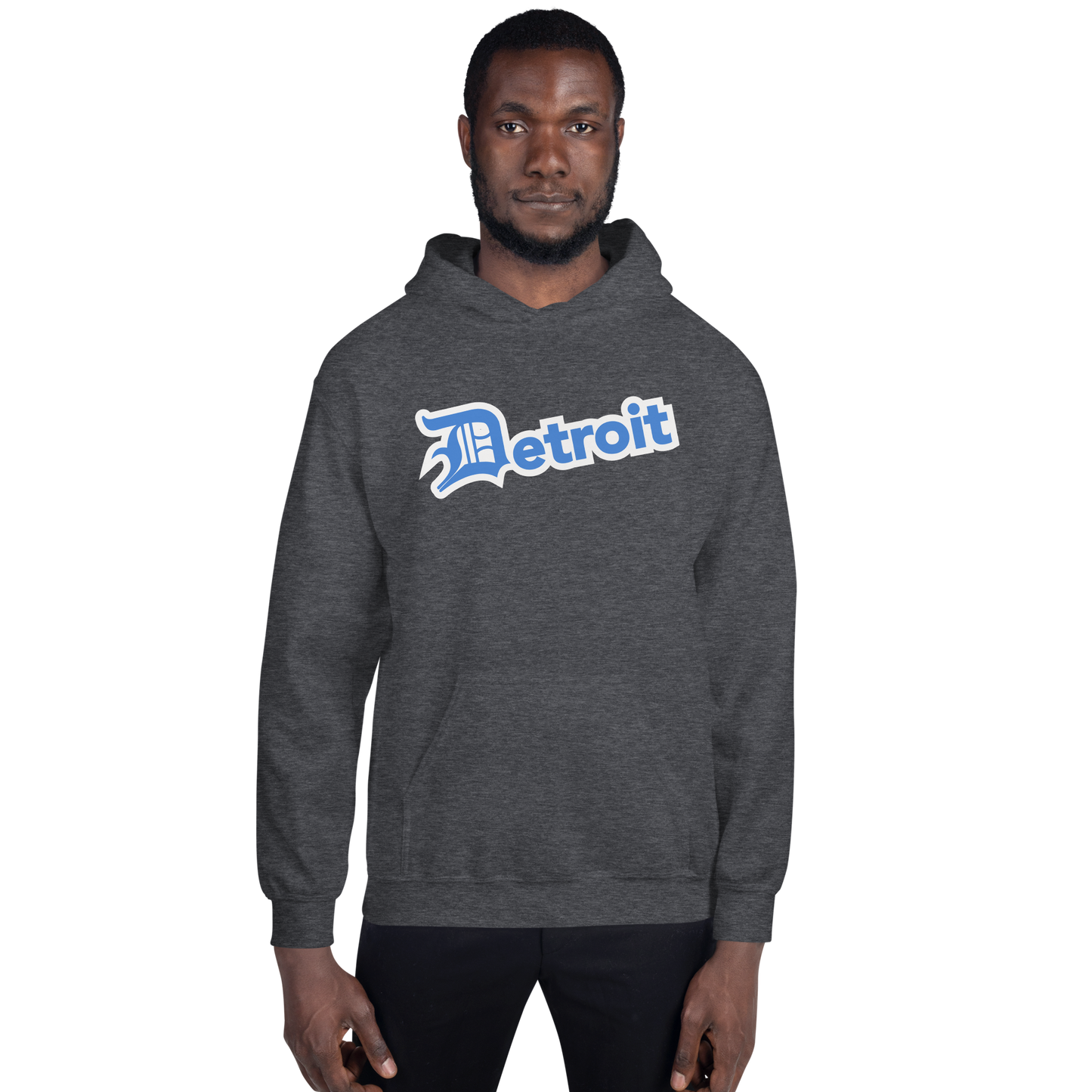 'Detroit' Hoodie (Azure w/ Old English 'D') | Unisex Standard