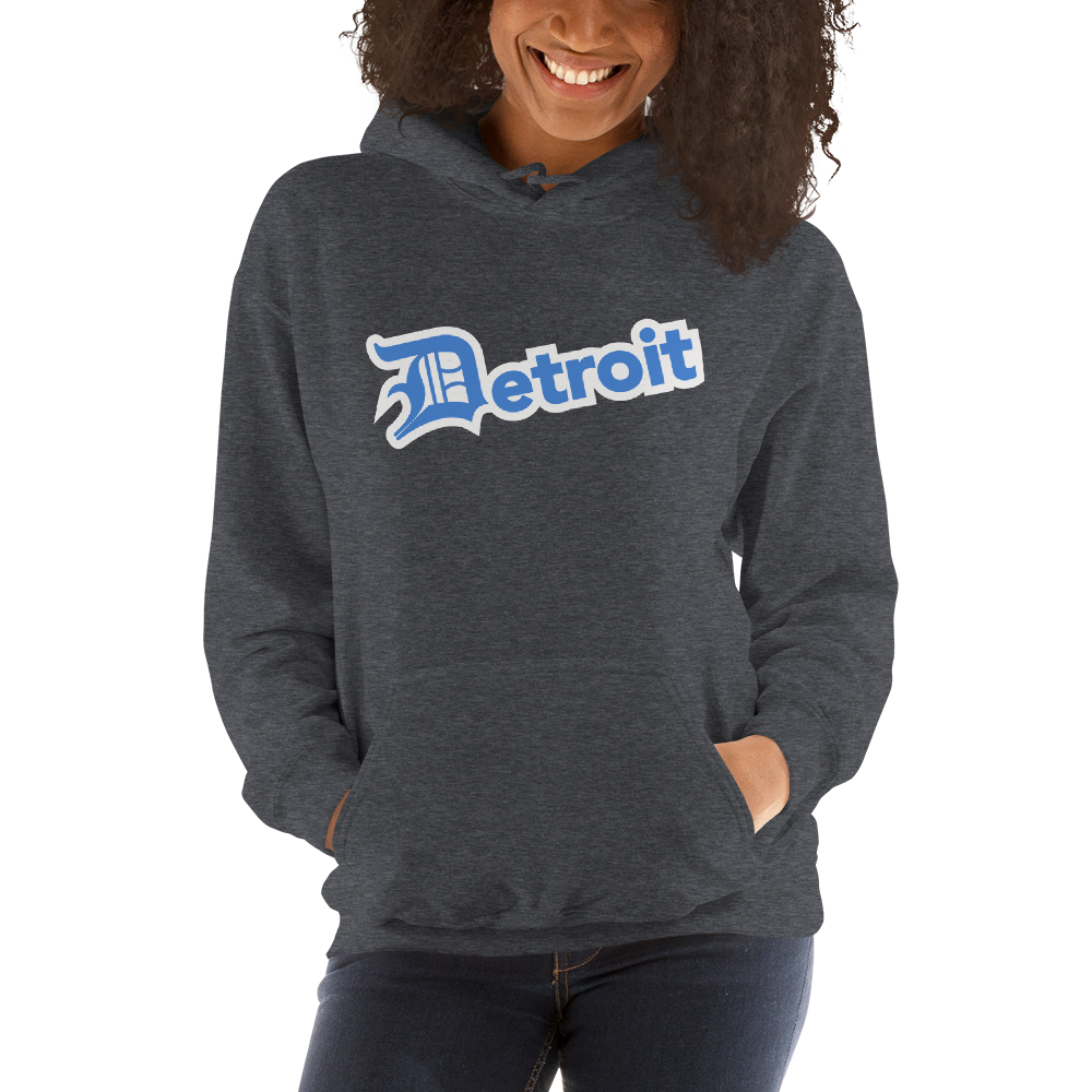 'Detroit' Hoodie (Azure w/ Old English 'D') | Unisex Standard