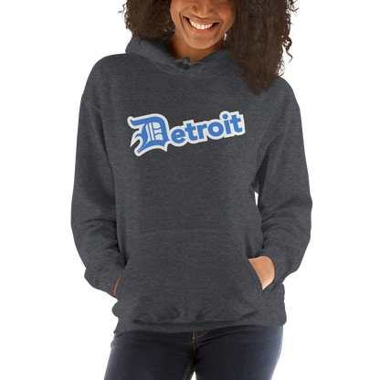 'Detroit' Hoodie (Azure w/ Old English 'D') | Unisex Standard