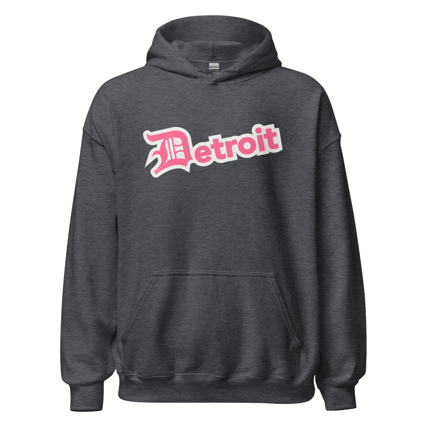 'Detroit' Hoodie (Rhodochrosite Pink w/ Old English 'D') | Unisex Standard