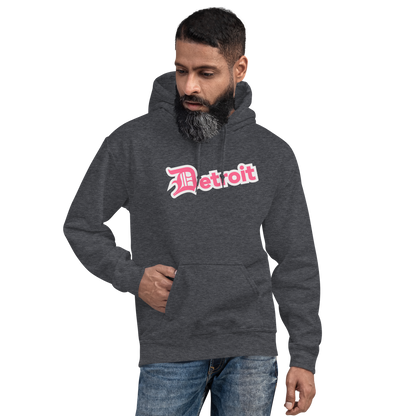 'Detroit' Hoodie (Rhodochrosite Pink w/ Old English 'D') | Unisex Standard