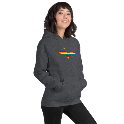 Michigan Upper Peninsula Hoodie (w/ UP Pride Flag Outline) | Unisex Standard