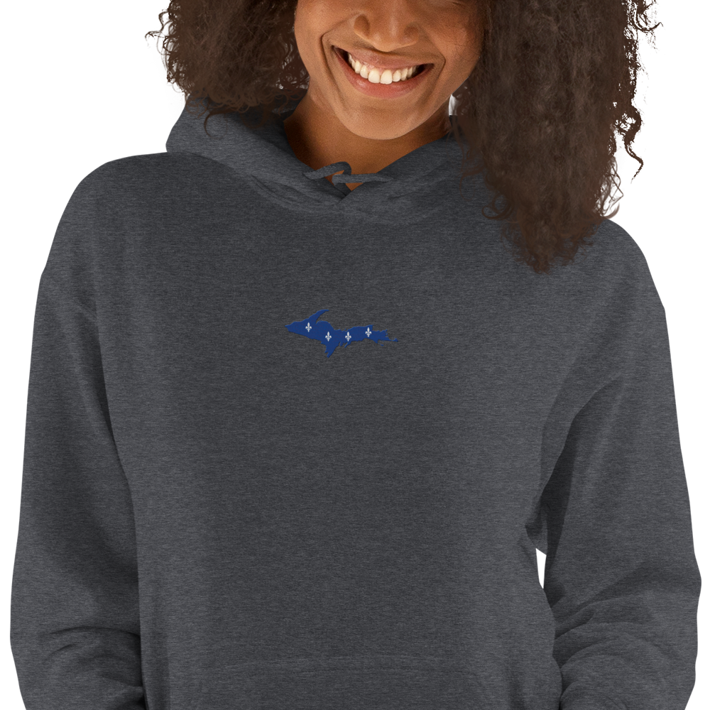 Michigan Upper Peninsula Hoodie (w/ Embroidered UP Quebec Flag Outline) | Unisex Standard