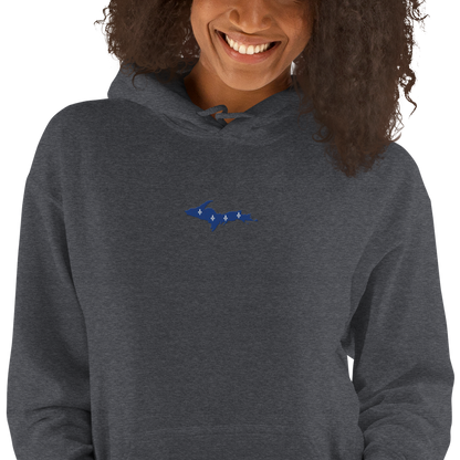 Michigan Upper Peninsula Hoodie (w/ Embroidered UP Quebec Flag Outline) | Unisex Standard