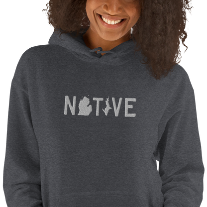 Michigan 'Native' Hoodie (Licence Plate Font) | Unisex Standard - Emb.