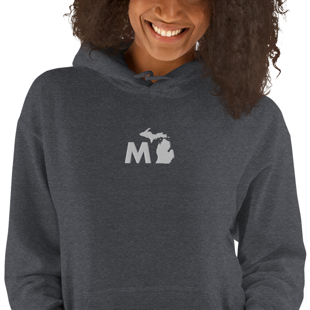 Michigan 'MI' Hoodie (Geometric Sans Font) | Unisex Standard - Emb.