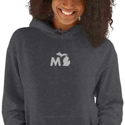 Michigan 'MI' Hoodie (Geometric Sans Font) | Unisex Standard - Emb.