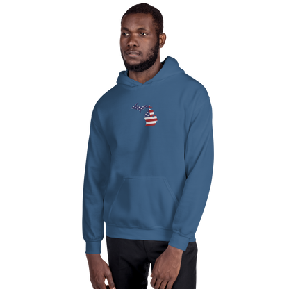 Michigan Hoodie (w/ MI USA Flag) | Unisex Standard - Emb.