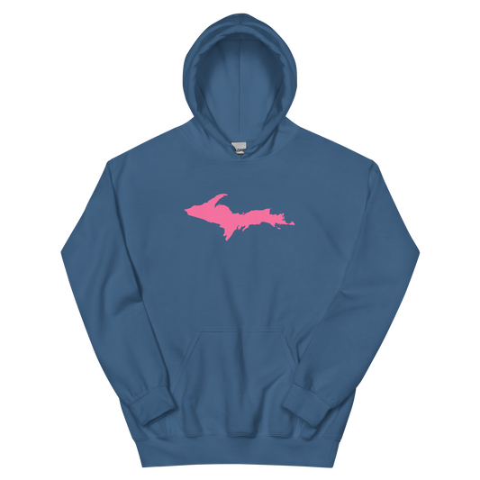 Michigan Upper Peninsula Hoodie (w/ Pink UP Outline) | Unisex Standard