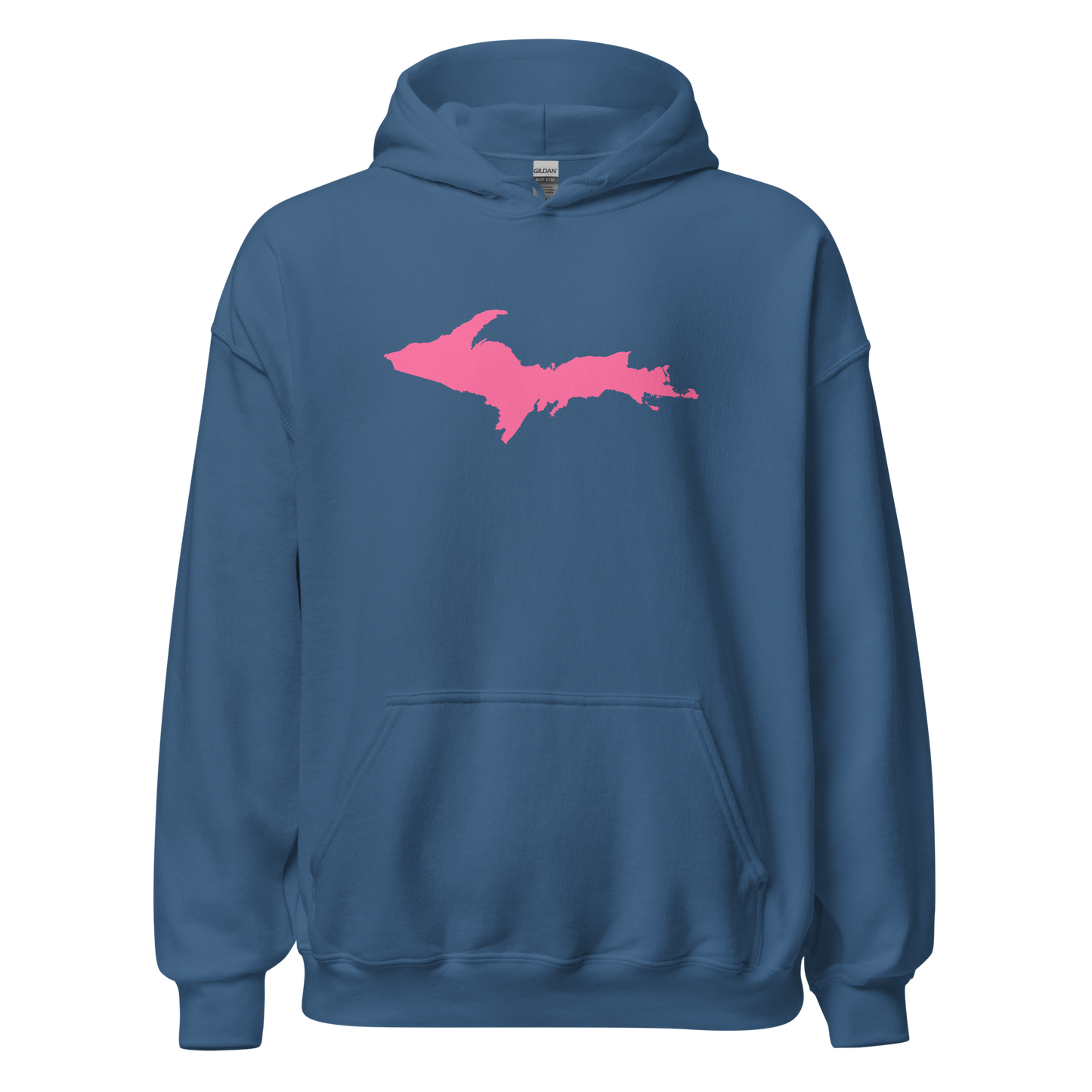 Michigan Upper Peninsula Hoodie (w/ Pink UP Outline) | Unisex Standard