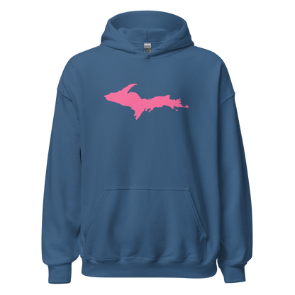 Michigan Upper Peninsula Hoodie (w/ Pink UP Outline) | Unisex Standard