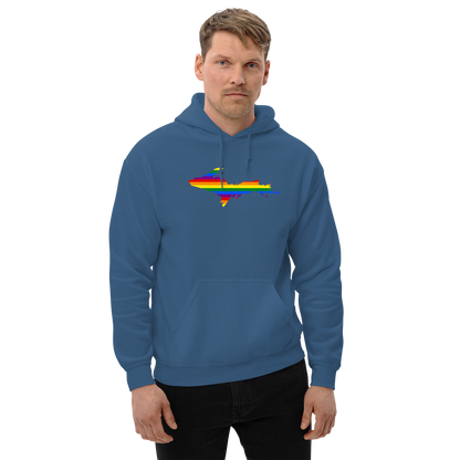 Michigan Upper Peninsula Hoodie (w/ UP Pride Flag Outline) | Unisex Standard