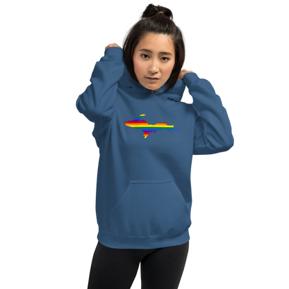 Michigan Upper Peninsula Hoodie (w/ UP Pride Flag Outline) | Unisex Standard