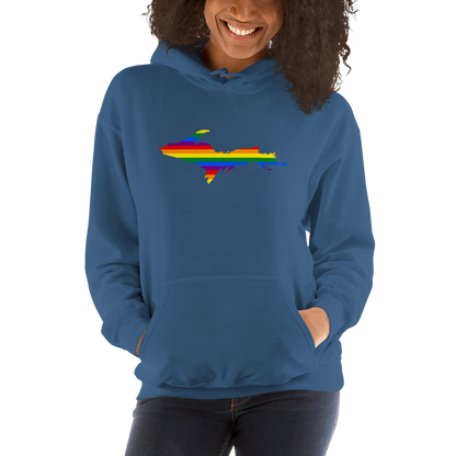 Michigan Upper Peninsula Hoodie (w/ UP Pride Flag Outline) | Unisex Standard