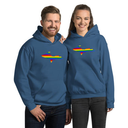 Michigan Upper Peninsula Hoodie (w/ UP Pride Flag Outline) | Unisex Standard