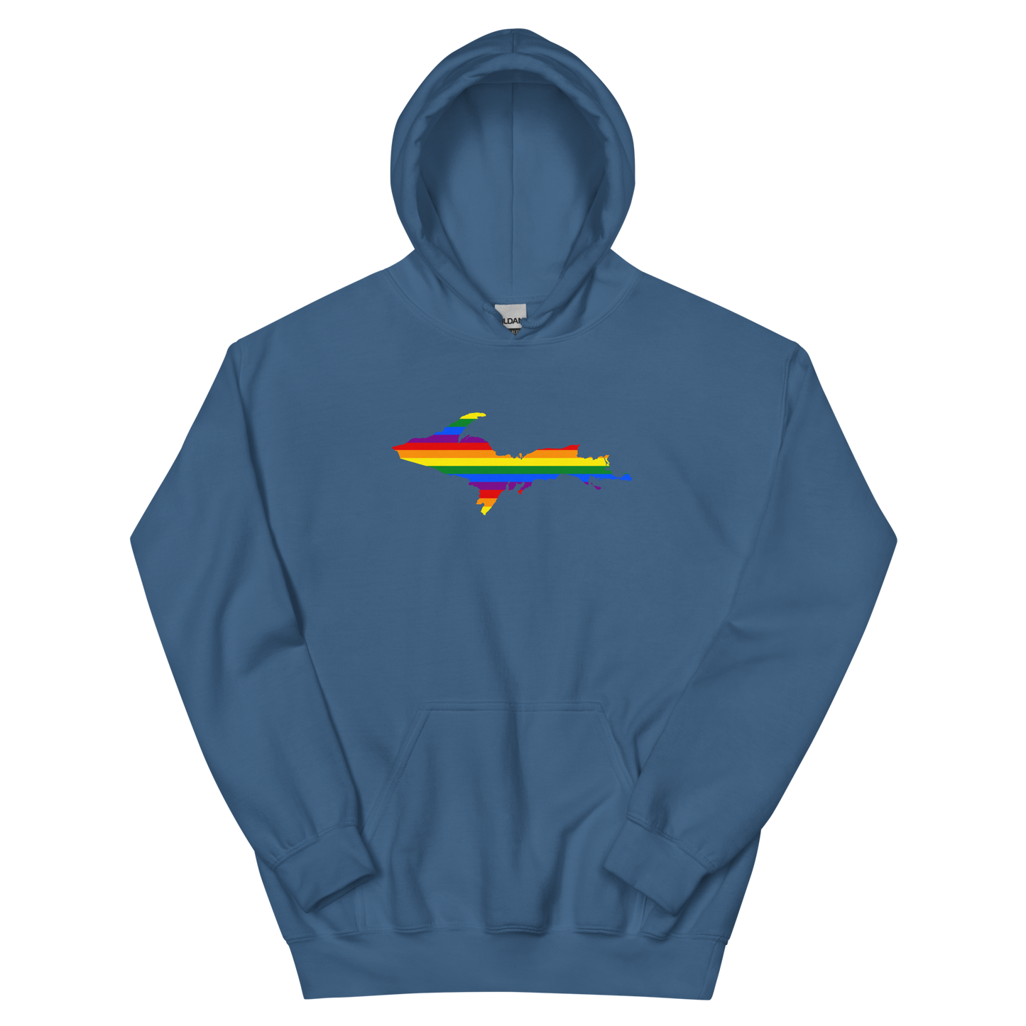 Michigan Upper Peninsula Hoodie (w/ UP Pride Flag Outline) | Unisex Standard