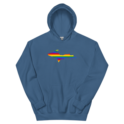 Michigan Upper Peninsula Hoodie (w/ UP Pride Flag Outline) | Unisex Standard