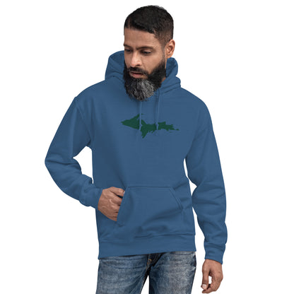 Michigan Upper Peninsula Hoodie (w/ Green UP Outline) | Unisex Standard