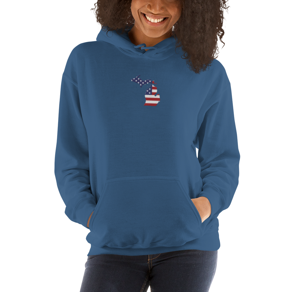 Michigan Hoodie (w/ MI USA Flag) | Unisex Standard - Emb.