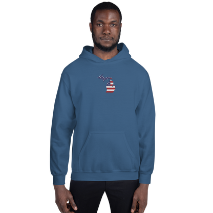 Michigan Hoodie (w/ MI USA Flag) | Unisex Standard - Emb.